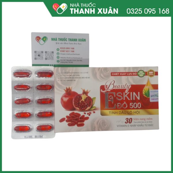 Beauty Eskin đỏ 500 bổ sung vitamin E